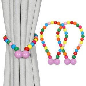 Magnetic Curtain Tiebacks Multi Curtain Holdbacks Curtains 2 Pack Nursery Decor